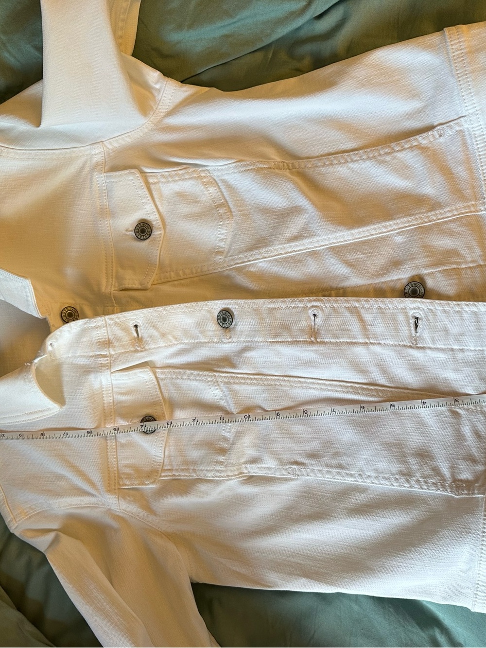 Talbots Off-White Denim Jacket with Button Front - Picture 3 of 5